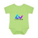 Infant Bodysuit — LOvZS Gradient Logo Baby Onesie (Front & Back Neon Apparel Design)