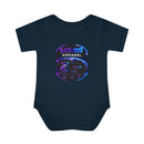 Infant Bodysuit — LOvZS Gradient Logo Baby Onesie (Front & Back Neon Apparel Design)