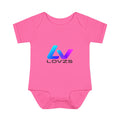 Infant Bodysuit — LOvZS Gradient Logo Baby Onesie (Front & Back Neon Apparel Design)