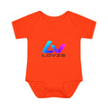 Infant Bodysuit — LOvZS Gradient Logo Baby Onesie (Front & Back Neon Apparel Design)