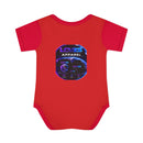 Infant Bodysuit — LOvZS Gradient Logo Baby Onesie (Front & Back Neon Apparel Design)