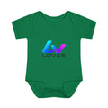 Infant Bodysuit — LOvZS Gradient Logo Baby Onesie (Front & Back Neon Apparel Design)