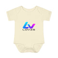Infant Bodysuit — LOvZS Gradient Logo Baby Onesie (Front & Back Neon Apparel Design)