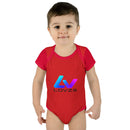 Infant Bodysuit — LOvZS Gradient Logo Baby Onesie (Front & Back Neon Apparel Design)