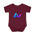 Infant Bodysuit — LOvZS Gradient Logo Baby Onesie (Front & Back Neon Apparel Design)