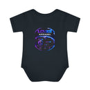 Infant Bodysuit — LOvZS Gradient Logo Baby Onesie (Front & Back Neon Apparel Design)