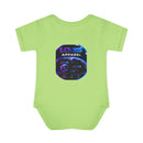 Infant Bodysuit — LOvZS Gradient Logo Baby Onesie (Front & Back Neon Apparel Design)