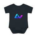 Infant Bodysuit — LOvZS Gradient Logo Baby Onesie (Front & Back Neon Apparel Design)