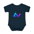 Infant Bodysuit — LOvZS Gradient Logo Baby Onesie (Front & Back Neon Apparel Design)