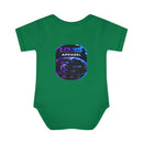 Infant Bodysuit — LOvZS Gradient Logo Baby Onesie (Front & Back Neon Apparel Design)