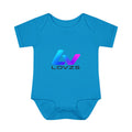 Infant Bodysuit — LOvZS Gradient Logo Baby Onesie (Front & Back Neon Apparel Design)