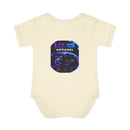 Infant Bodysuit — LOvZS Gradient Logo Baby Onesie (Front & Back Neon Apparel Design)