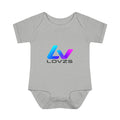 Infant Bodysuit — LOvZS Gradient Logo Baby Onesie (Front & Back Neon Apparel Design)