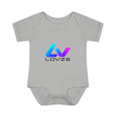 Infant Bodysuit — LOvZS Gradient Logo Baby Onesie (Front & Back Neon Apparel Design)