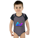 Infant Bodysuit — LOvZS Gradient Logo Baby Onesie (Front & Back Neon Apparel Design)