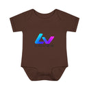 Infant Bodysuit — LOvZS Gradient Logo Baby Onesie (Front & Back Neon Apparel Design)