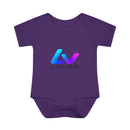 Infant Bodysuit — LOvZS Gradient Logo Baby Onesie (Front & Back Neon Apparel Design)