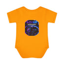 Infant Bodysuit — LOvZS Gradient Logo Baby Onesie (Front & Back Neon Apparel Design)