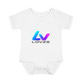 Infant Bodysuit — LOvZS Gradient Logo Baby Onesie (Front & Back Neon Apparel Design)