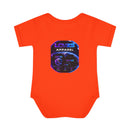 Infant Bodysuit — LOvZS Gradient Logo Baby Onesie (Front & Back Neon Apparel Design)