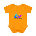Infant Bodysuit — LOvZS Gradient Logo Baby Onesie (Front & Back Neon Apparel Design)