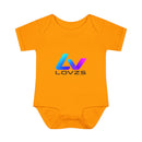 Infant Bodysuit — LOvZS Gradient Logo Baby Onesie (Front & Back Neon Apparel Design)