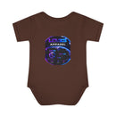 Infant Bodysuit — LOvZS Gradient Logo Baby Onesie (Front & Back Neon Apparel Design)