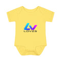 Infant Bodysuit — LOvZS Gradient Logo Baby Onesie (Front & Back Neon Apparel Design)