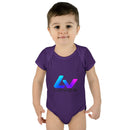 Infant Bodysuit — LOvZS Gradient Logo Baby Onesie (Front & Back Neon Apparel Design)
