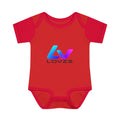 Infant Bodysuit — LOvZS Gradient Logo Baby Onesie (Front & Back Neon Apparel Design)