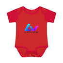 Infant Bodysuit — LOvZS Gradient Logo Baby Onesie (Front & Back Neon Apparel Design)