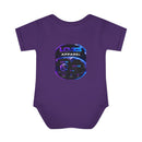 Infant Bodysuit — LOvZS Gradient Logo Baby Onesie (Front & Back Neon Apparel Design)