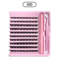 3D 190 PCS Cluster Lashes Kit – Lash Bond and Seal, Makeup Tools,DIY Lash Extension Set with Glue Accessories and Eyelash Curler
