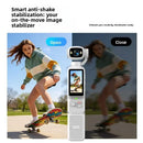 4K Handheld Action Camera HD 180° Rotatable Lens Electronic Anti-shake Pocket Vlog Camera with Fill Light for Outdoor Sports