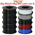 KINGROON 10KG PLA Filament PETG 3D Filament 1.75mm For 3D Printer Filament Bundle Mixed Colors FDM Printing Material Fast Ship