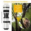 Super Telephoto Lens for Canon/Nikon/Sony - 420-800mm F/8.3-16 Long Focus Lens (Manual Zoom) for Manual Focus Dslr Cameras Lens