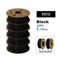 KINGROON 3D Printer Filament PLA PETG TPU ABS 5KG Bundle Black White Gray 1.75mm No Bubbles Plastic 5 Roll 1kg, Random Spool