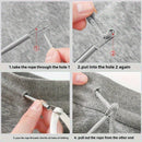 Bendable Spring Drawstring Threader Clip Pants Hoodies Elastic Band Lace Cord Flexible Drawstring Thread DIY Sewing Accessories