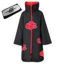 Akatsuki Red Cloud Cosplay Robe Set – Adult & Kids