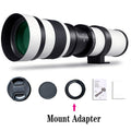 Super Telephoto Lens for Canon/Nikon/Sony - 420-800mm F/8.3-16 Long Focus Lens (Manual Zoom) for Manual Focus Dslr Cameras Lens