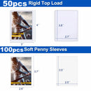 100-600pcs Card Sleeves Hard Soft Card Holder Covered With Protective Filmclear Trading Protectors For Pokmone Football Gamecard