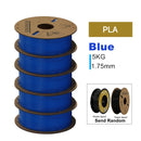 KINGROON 3D Printer Filament PLA PETG TPU ABS 5KG Bundle Black White Gray 1.75mm No Bubbles Plastic 5 Roll 1kg, Random Spool
