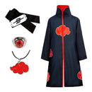 Akatsuki Red Cloud Cosplay Robe Set – Adult & Kids