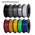 KINGROON 22LBS PETG or PLA Filament 3D Printer Filament 10 Rolls 1KG 1.75MM Eco-Friendly Good Toughness Mix Color Free Shipping
