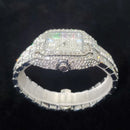 Luxury Iced-Out Square Watch – Colorful Hip Hop Style
