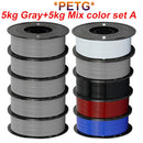 KINGROON 10KG PLA Filament PETG 3D Filament 1.75mm For 3D Printer Filament Bundle Mixed Colors FDM Printing Material Fast Ship