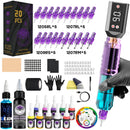 LASTJUDG Tattoo Kit Lightweight Tattoo Pen Kit For Permanent Makeup Tattoo Machine Kit Wireless Tattoo Power Supply Tattoo Kit