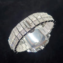 Luxury Iced-Out Square Watch – Colorful Hip Hop Style