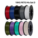 KINGROON 10KG PLA Filament PETG 3D Filament 1.75mm For 3D Printer Filament Bundle Mixed Colors FDM Printing Material Fast Ship