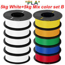 KINGROON 10KG PLA Filament PETG 3D Filament 1.75mm For 3D Printer Filament Bundle Mixed Colors FDM Printing Material Fast Ship